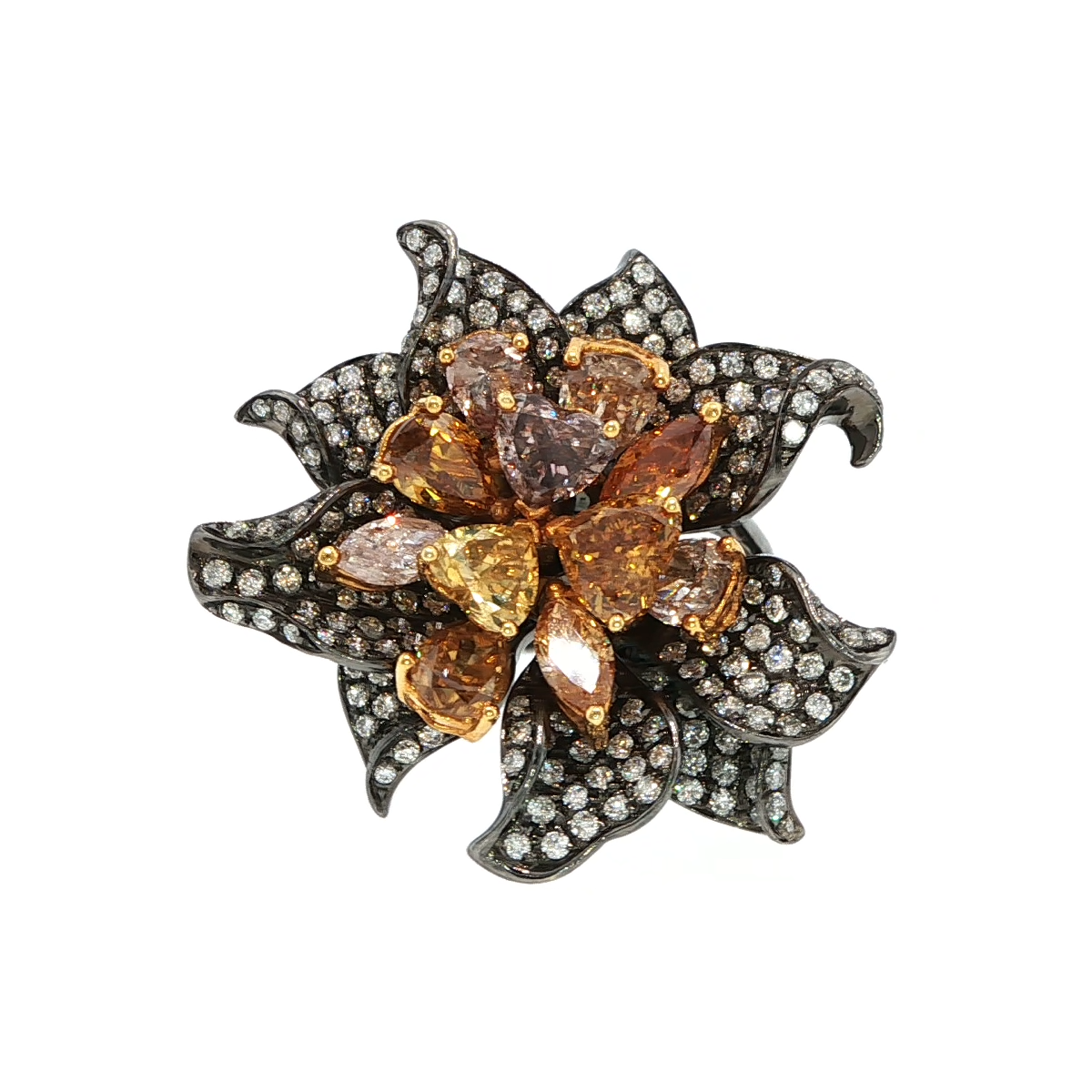 Diamond ring on velvet background